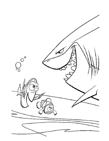 Meet The Shark Bruce Coloring Page